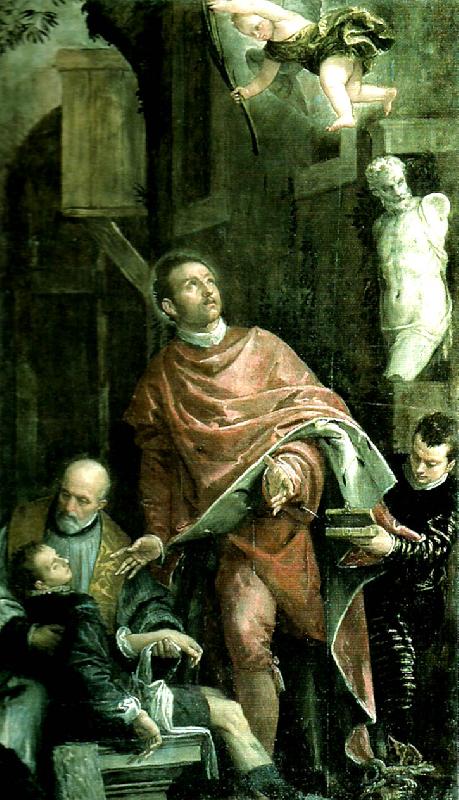 Paolo  Veronese st. pantaleon heals a sick boy France oil painting art